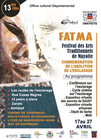 Affiche du planning des évènements autour de la commémoration de l'esclavage à Mayotte
