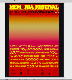 MEMORIA FESTIVAL -  LES NUITS NOIRES  de La collab à La Sirène