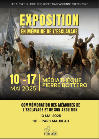 Affiche de l'exposition en mémoire de l'esclavage