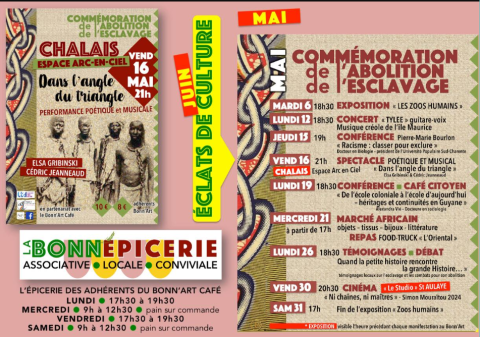 Affiche événement mois de mai 2025 à Bonnes 