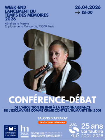 Conférence-débat : "De l'abolition en 1848 à la reconnaissance de l'esclavage comme crime contre l'humanité en 2001" 