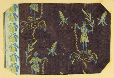 Echantillon de soierie lyonnaise, vers 1793-1802