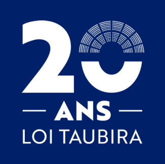 Logo des 20ans de la loi Taubira