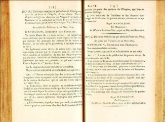 Décret impérial portant abolition de la traite négrière par l’empereur Napoléon Bonaparte