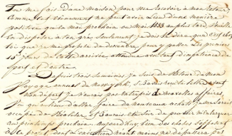 Lettre du frère de Jean-Baptiste Dure, capitaine de gendarmerie à Mâcon, expliquant son envie de revenir en France après les soulèvements d’esclaves
