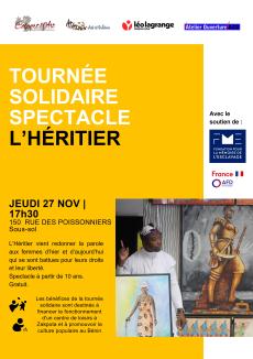 Affiche spectacle l'Héritier FLL 27 novembre 2025