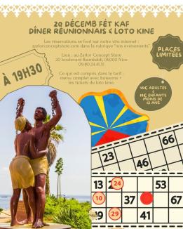 Fèt Kaf: Dîner Réuinionnais & loto kine