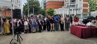 Image des jeunes à la commémoration sur l'abolition de l'esclavage 2025