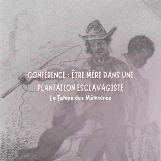 image d'archive d'une gravure d'une mère sur une plantation esclavagiste