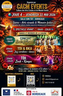 Affiche CACM Events Soirée - Arts vivants & Mémoire festive 