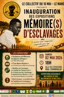 Inauguration des expositions "Mémoire(s) d'Esclavages - samedi 02 mai 2026 18h00
