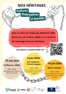 Inscris toi et participe à l'atelier artistique sur la thématique de la mémoire, des héritages de l’esclavage et de leurs impacts aujourd’hui