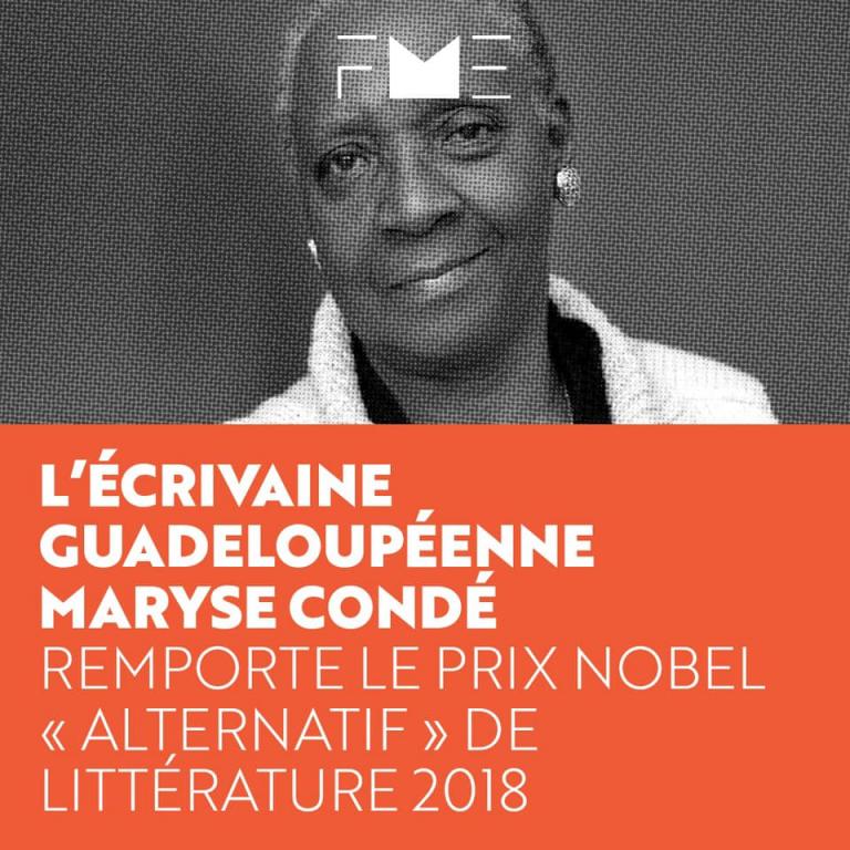 L'écrivaine guadeloupéenne Maryse Condé remporte le prix Nobel "Alternatif"de littérature 2018
