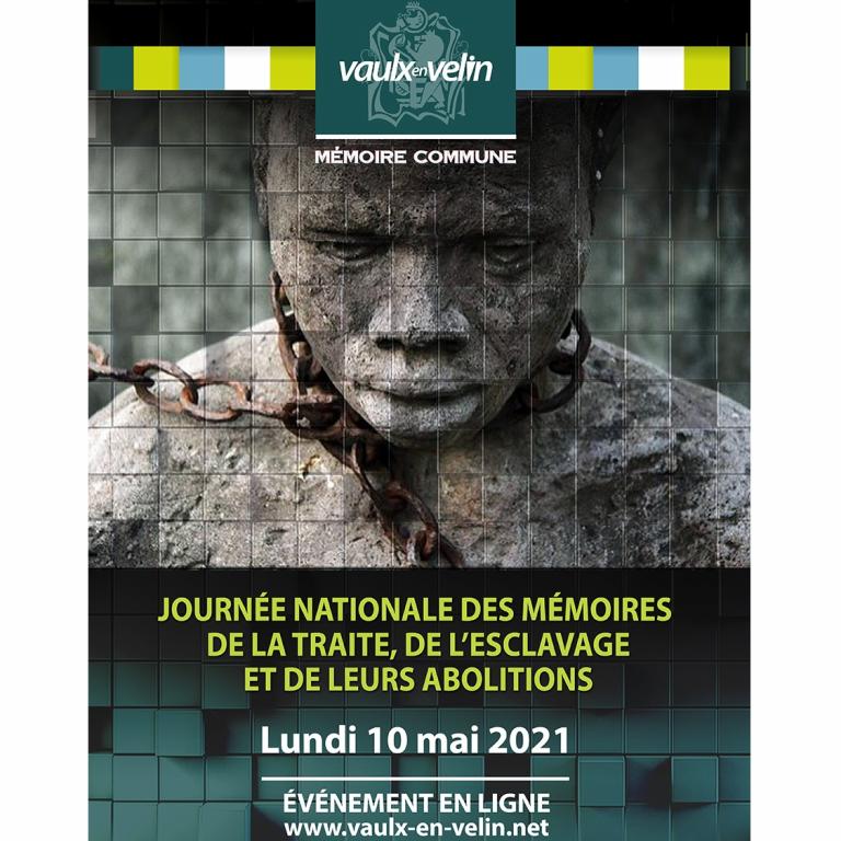 Affiche de la journée nationale des mémoires de la traite, de l'esclavage et de leurs abolitions de la Ville de Vaulx-en-Velin