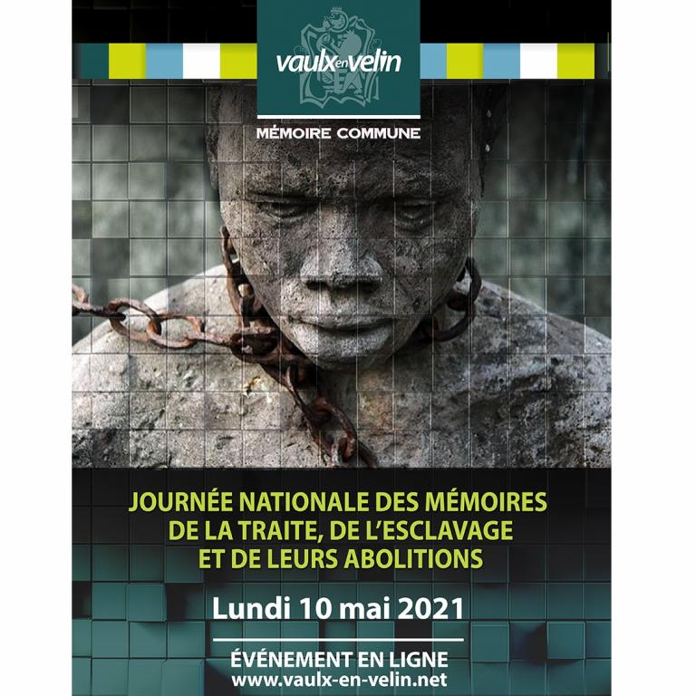 Affiche de la journée nationale des mémoires de la traite, de l'esclavage et de leurs abolitions de la Ville de Vaulx-en-Velin