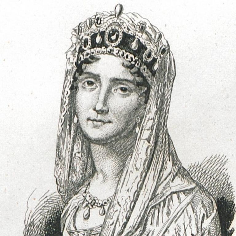  Portrait de Joséphine Tascher de la Pagerie (Joséphine de Beauharnais) par Reville. 