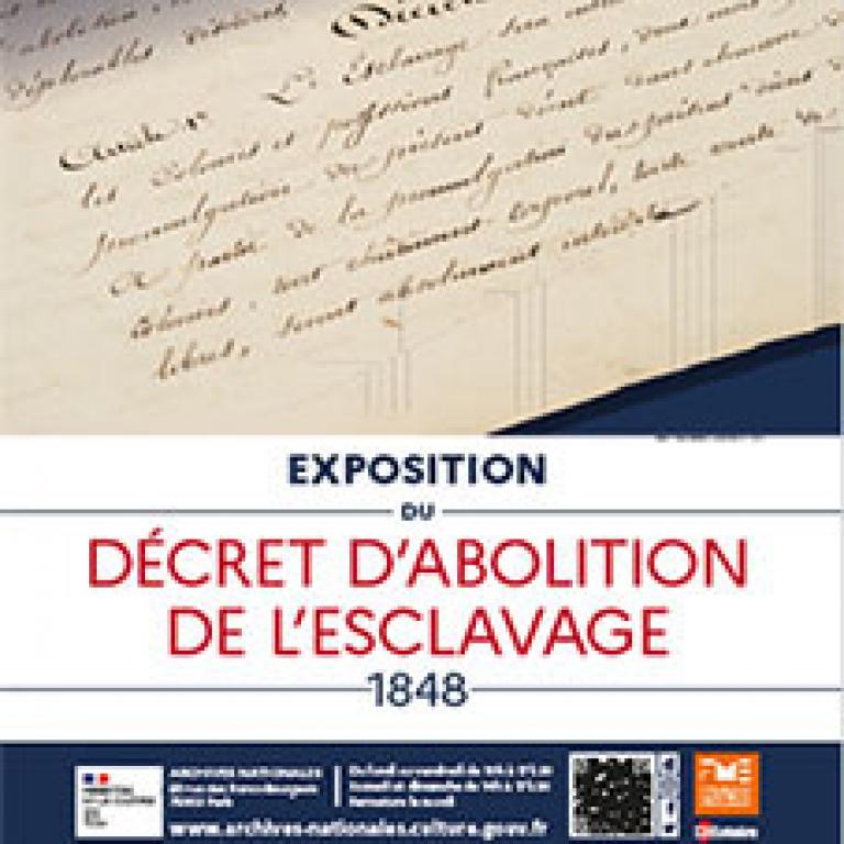 Exposition du décret d'abolition de l'esclavage de 1848