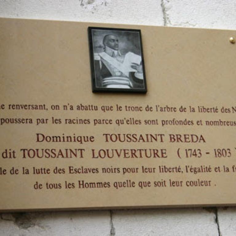 Plaque de Toussaint Louverture 