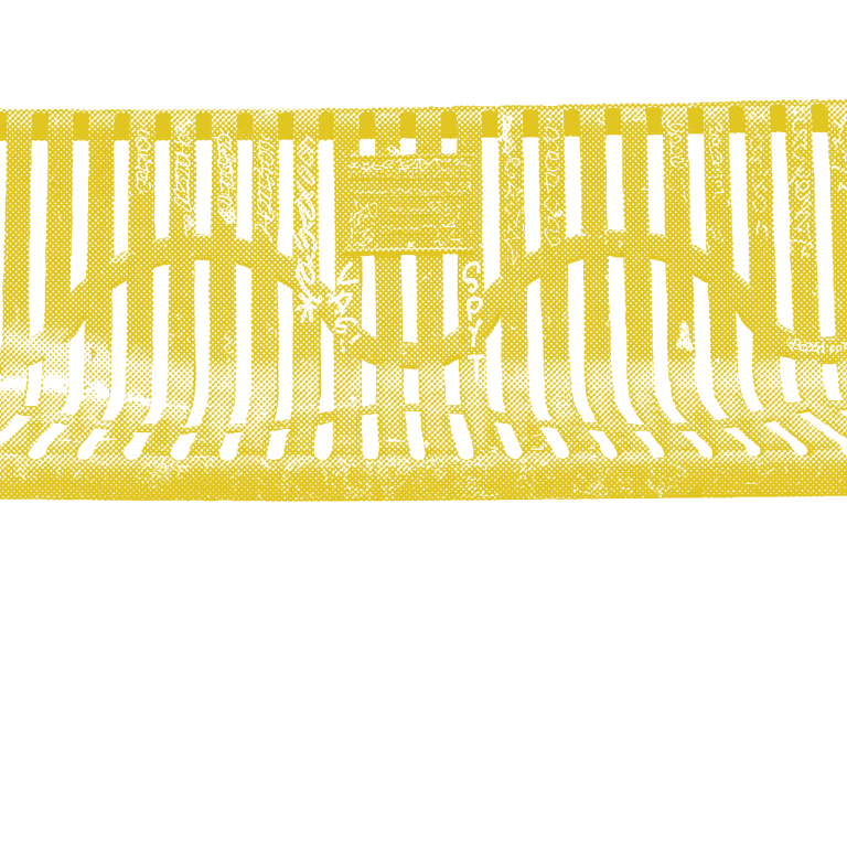 Graphisme Un banc au bord de la route