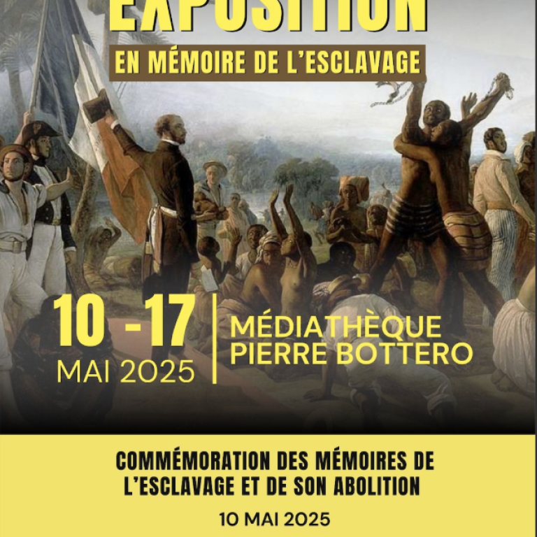 Affiche de l'exposition en mémoire de l'esclavage
