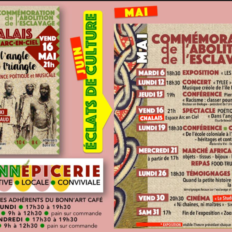 Mai 2025 : journée commémoration de l'abolition de l'esclavage à Bonnes 