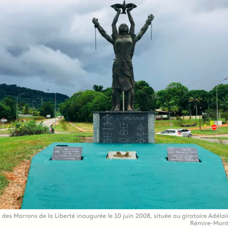 Photographie de la statue des Marrons de Liberté - Guyane 
