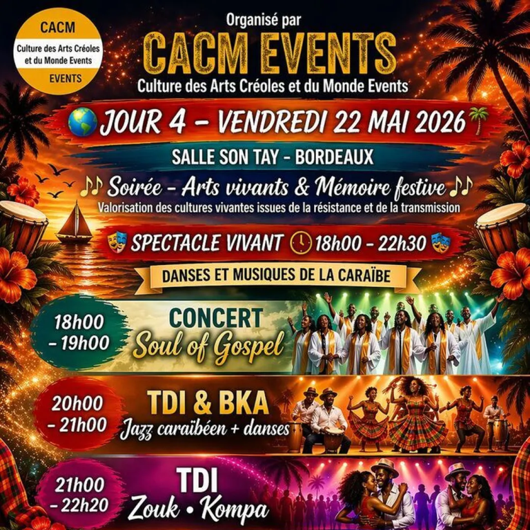 Affiche CACM Events Soirée - Arts vivants & Mémoire festive 
