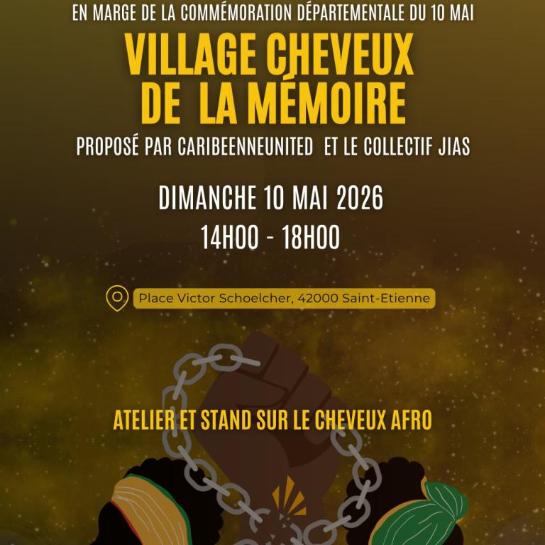 ✨  Caribéenne United te donne rendez-vous pour un moment riche en culture et savoir, en partenariat avec la Jias!  2 Dates :  📅 Jeudi 07 mai 2026 🔥👩🏿‍🦱Conférence sur le cheveux afro 🧑🏿‍🦱🔥  * 2 intervenants : * Samantha jb - Conférencière- Fondatrice de l’association Nappy Party * @raph4tro - Harstyliste / Spécialistes des locks - Artiste / Peintre  📍 Lieu : Salle Aristide Briand au 1er étage de la Marie de Saint-Étienne ⏰ Horaire : de 18 à 20 heures  📅 D