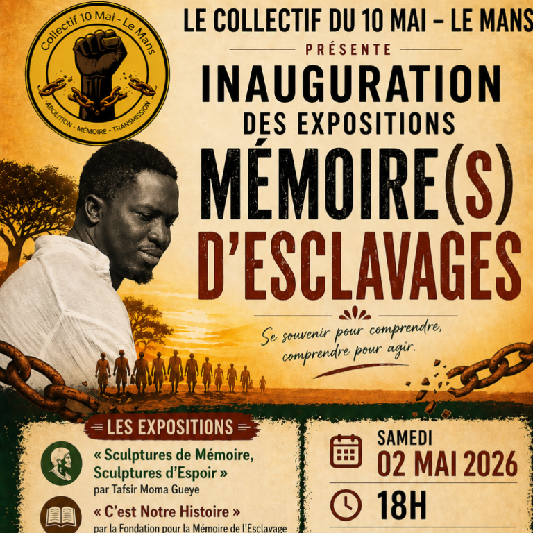 Inauguration des expositions "Mémoire(s) d'Esclavages - samedi 02 mai 2026 18h00